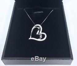 0.4 Ct Heart Shape Brilliant Diamond Pendant Solid 14k White Gold 16 Necklace