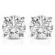 1/2ct Round Genuine Diamond Studs Earrings In 14k White Or Yellow Gold