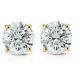 1/2ct Natural (real) Round Cut Diamond Stud Earring Set In 14k Yellow Gold
