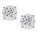 1/2ct Real (natural) Round Diamond Solitaire Stud Earring Set In 14k White Gold