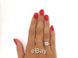 1.5 Ct Real Natural Diamond Engagement Ring Round Cut D Vs2 14K White Gold