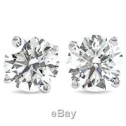 1.50Ct Round Brilliant Cut Natural Diamond Stud Earrings In 14K Gold