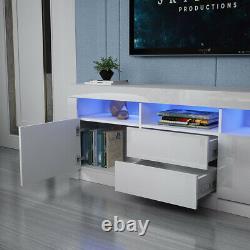 1.6m High Gloss TV Unit Stand Cabinet Sideboard Cupboard FREE LED Lights