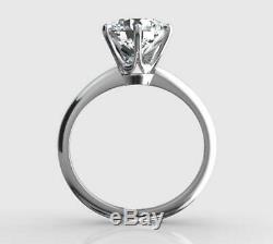 1 Carat G I1 Natural Solitaire Real Diamond Engagement Ring 14k White Gold