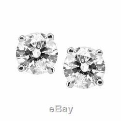 1 ct Diamond Stud Earrings in 14K White Gold