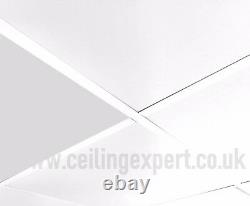 10.8m2 Suspended Ceiling Vinyl Wipeable 595x595 EasyClean 600x600 30 Tiles Pack