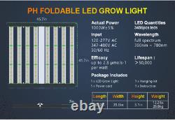 1000W Quantum LED Folding Grow Light 8Bar Commercial Medical Lamp Fluence/Gavita