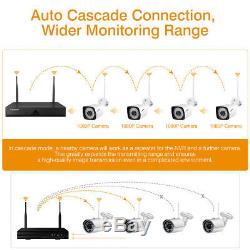 1080P 8CH Wireless WiFi CCTV Camera System NVR Outdoor IP Cameras Home Security