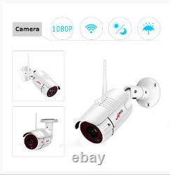 1080P Home Security Camera System Wireless CCTV 4CH HD 7Monitor Outdoor 1TB HDD