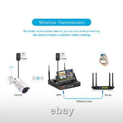 1080P Home Security Camera System Wireless CCTV 4CH HD 7Monitor Outdoor 1TB HDD