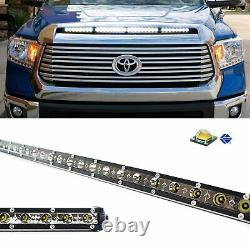 108W 36 LED Light Bar with Hood Scoop Bulge Mounting Wiring 14-21 Toyota Tundra