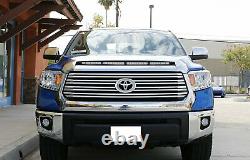 108W 36 LED Light Bar with Hood Scoop Bulge Mounting Wiring 14-21 Toyota Tundra