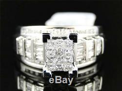 10k Ladies White Gold Princess Cut Diamond Engagement Wedding Bridal Ring 1 Ct
