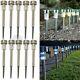 12 Stainless Steel Solar Rechargeable Lights Garden Post Lanterns Outdoor White