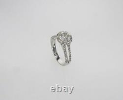 2.00 Ct Round Cut D/si1 Halo Diamond Solitaire Engagement Ring 14k White Gold