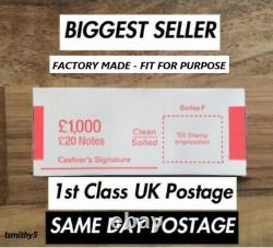 2,000 x £20 Money Bands UK Currency Strap £20 Money Bands Brand New