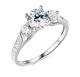 2.25 Ct Round Cut 3-stone Engagement Wedding Ring Real Solid 14k White Gold