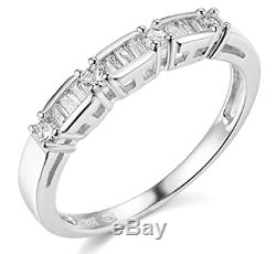 2.75 Ct Round Cut Engagement Wedding Ring Set Real 14K White Gold Matching Band