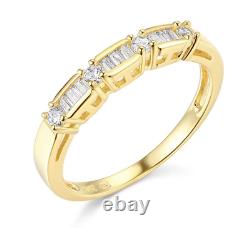 2.75 Ct Round Cut Engagement Wedding Ring Set Real 14K Yellow Gold Matching Band