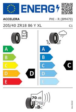 2 X 205 40 18 Accelera Phi-r 86y XL 205/40zr18 Brand New