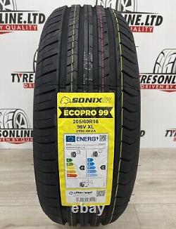 2 X 205 60 16 Sonix Ecopro 99 96v XL 205/60r16 Brand New M+s Tyres