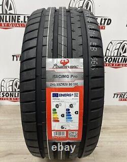 2 X 245 35 20 Powertrac 95y XL 245/35r20 Brand New M+s Tyres Amazing C B Labels