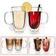 2 X Double Walled Insulated Glasses Thermal Coffee Glass Mug Tea Latte Espresso