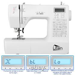 200 Stitches Quilting Sewing Machine Automatic Threading 8 Sewing Feet Free Arm