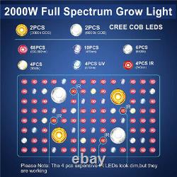 2000W CREE COB Led Grow Light Lamp Full Spectrum for Commercial Plant Veg Flower