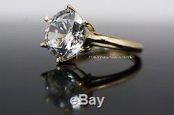 3.00ct Solitaire Ring Engagement Round Cut Solid 14k White Gold Promise
