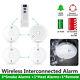 3/4 Wireless Interconnected Photoelectric Smoke Alarm +1 Heat Alarms With Remote