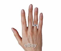 3.62 CTW Wedding Rings Set Engagement Wedding Band Solitaire Real White gold 14K