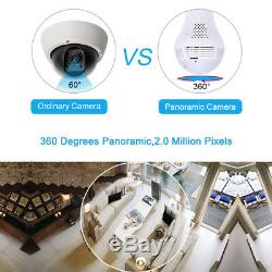 360°HD Wifi Bulb Hidden IP Camera Panoramic Home Security Spy Cam Light LED Bulb
