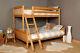 3ft 4ft Triple Wooden Bunk Bed Kids Pine White Or Grey & Mattress Option