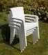 4 6 8 Patio Garden Plastic Chairs White Heavy Duty Bistro Chair Rattan Style