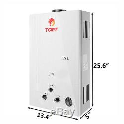 4.8GPM 18L Tankless LPG Liquid Propane Gas House Instant Hot Water Heater Boiler