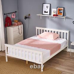 4FT6 Standard Double Bed Frame Solid Wooden Pine Fits Double Mattress 190x135 cm