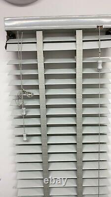 50mm Slats Fauxwood Wooden Venetian Blinds Window Blind White Grey Trimmable New