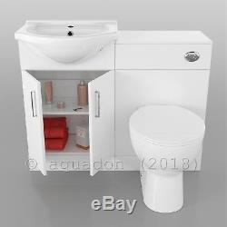 550mm Vanity Unit Basin Sink Laura Back to Wall Toilet Bathroom Furniture Suite