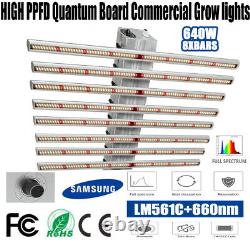 640W Samsung LED Grow Bar Light White Full Spectrum 660nm Replace Fluence Gavita