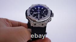 7 Ct White Diamond on Brand New Hublot Big Bang 44mm Watch Evolution Video ASAAR