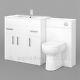 750mm White Vanity Unit Basin Sink And Toilet Bathroom Furniture Suite Turin
