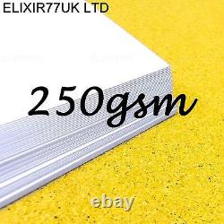 A2 A3 A4 A5 A6 WHITE CARD MAKING STOCK BLANK PAPER CRAFT DECOUPAGE 250gsm 300gsm