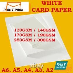 A6 A5 A4 A3 A2 WHITE CRAFT DECOUPAGE CARD MAKING STOCK PAPER PRINTER 100- 300gsm