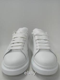 ALEXANDER MCQUEEN Ladies White Grey Leather Oversized Trainers Size UK8 NEW