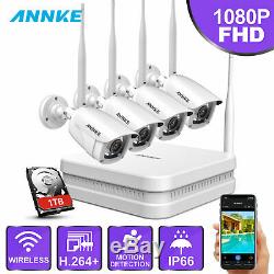 ANNKE 1080P 8CH NVR Outdoor CCTV 1080P Cameras Wifi Wireless Security System P2P