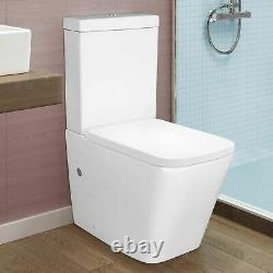 Acton Bathroom Square Close Coupled and Seat WC Toilet
