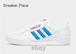 Adidas Originals Continental 80 Leather Shoes in White and Blue UK Size 9