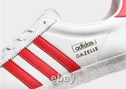 Adidas Originals Gazelle White with Red Accents UK Size 9