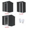 Birchtree New Garden Shed Metal Pent Roof Outdoor Storage With Free Foundation